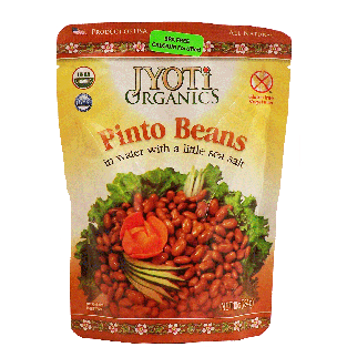 Jyoti Organics pinto beans in water with a little sea salt, gluten10oz