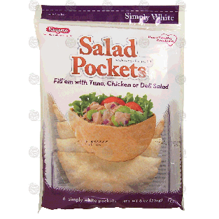 Kangaroo Salad Pockets White 6 Ct  8oz
