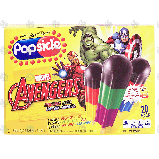 Popsicle Avengers ice pops, straw/kiwi-cherry/lemon, straw/gre32-fl oz