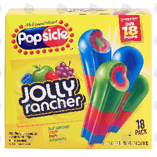 Popsicle Jolly Rancher ice pops, blue raspberry, cherry, gra29.7-fl oz