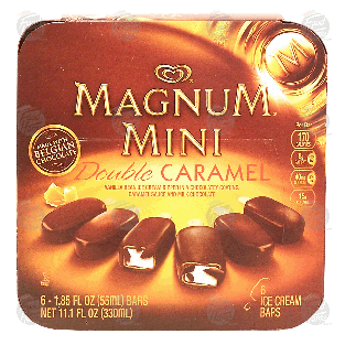 Magnum Mini double caramel vanilla ice cream bars, 6-count 11.1-fl oz