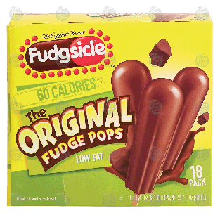 Fudgsicle The Original Fudge Pops low fat fudge pops, 18 pac29.7-fl oz