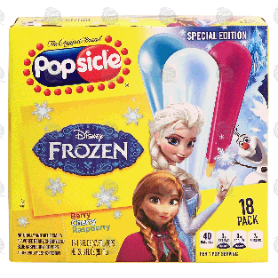Popsicle Frozen ice pops, berry, cherry and raspberry, 18 pa28.8-fl oz