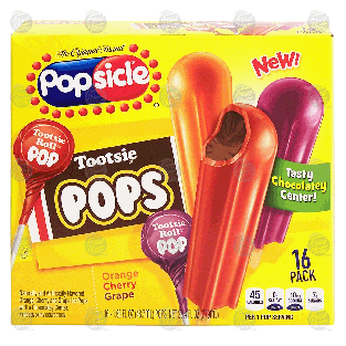 Popsicle Tootsie Pops ice pops with a chocolatey center, ora26.4-fl oz