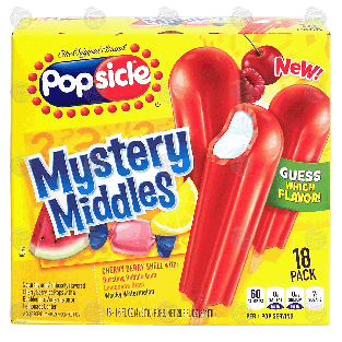 Popsicle Mystery Middles ice pops, cherry berry shell w/burs28.8-fl oz