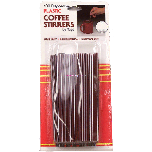 Tops  disposable coffee stirrers, plastic 100ct