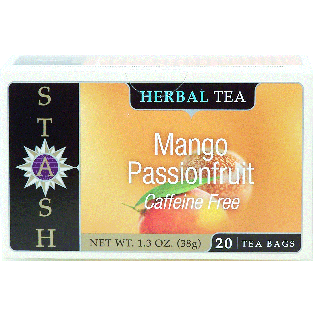 Stash  mango passionfruit herbal tea, caffeine free, 20-tea bags 1.3oz