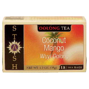 Stash  coconut mango oolong tea, Wuyi, 18-tea bags 1.2oz