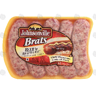 Johnsonville  beer 'n' brat bratwurst, 5-count, bunsize 19.76oz