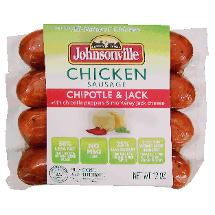 Johnsonville  chicken sausage, chipotle & jack with chipotle peppe12oz