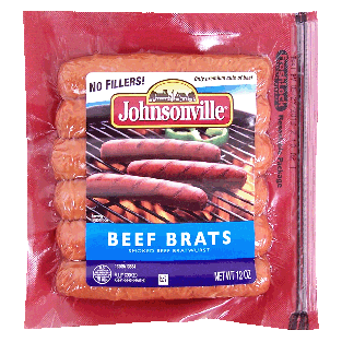 Johnsonville  beef brats, 6 ct 12oz