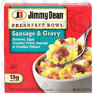 Jimmy Dean Breakfast Bowl sausage & gravy, potatoes, eggs, country7-oz