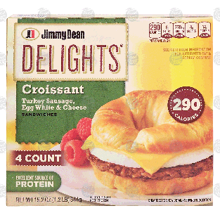 Jimmy Dean Delights croissant, turkey sausage, egg white & chee19.2-oz