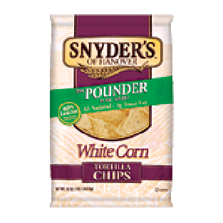 Snyder's Of Hanover Tortilla Chips White Corn The Pounder 16oz