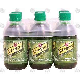 Schweppes  ginger ale, caffeine free, 6- 10 fl oz glass bottles 6-pk