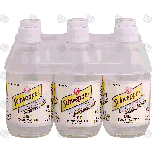 Schweppes  diet tonic water, contains quinine, 6- 10 fl oz bottles  6pk