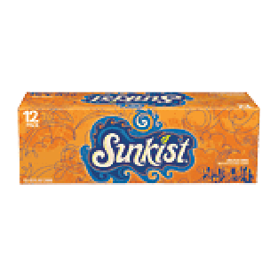 Sunkist  orange flavor soda, 12-pack, 12-fl. oz. 12pk