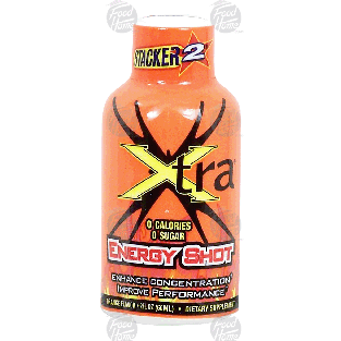 Stacker 2 Xtra energy shot, orange flavor 2fl oz