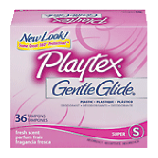 Playtex Gentle Glide 360 tampons, super absorbency, deodorant, pla 36ct