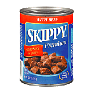 Skippy Premium dog food chunks in gravy with beef 13.2oz