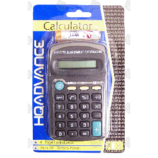 HQ Advance  8 digit pocket style calculator, auto-off, battery powe 1ct