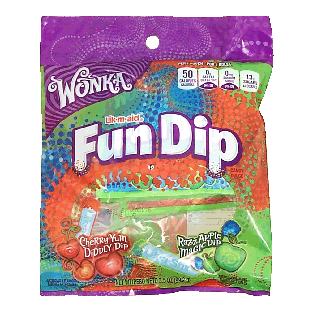 Wonka Lik-m-aid Fun Dip; cherry, apple dip candy 3.5oz