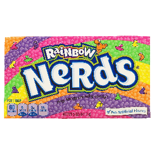 Wonka Nerds Rainbow; tiny, tangy, crunchy candy 5oz