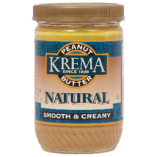 Krema Company  natural smooth & creamy peanut butter 16oz