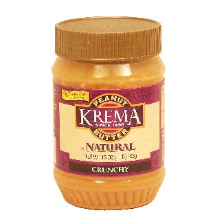 Krema Company  natural crunchy peanut butter 16oz