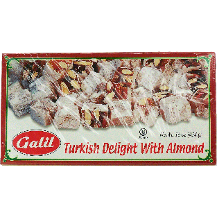 Galil  turkish delight with almond soft candy 16oz