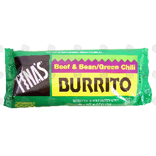 Tina's  beef & bean/green chili burrito 5-oz