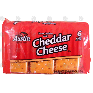 Austin  cheese crackers with cheddar cheese, 6 packs of four 5.5oz