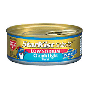 Starkist Selects low sodium chunk light tuna in water  4.5oz