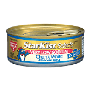 Starkist Selects very low sodium chunk white albacore tuna in wat 4.5oz