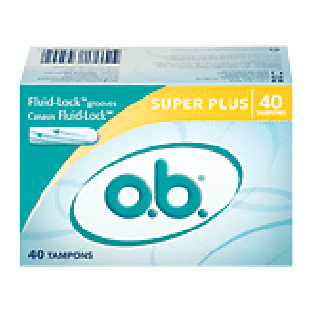 O.B.  super plus absorbency tampons 40ct