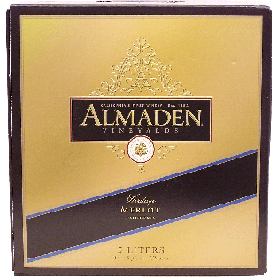 Almaden Heritage merlot wine of California, 12.5% alc. by vol. 5L