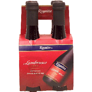 Riunite Lambrusco soft red wine from Italy, 8% alc. by vol., 187-ml4pk