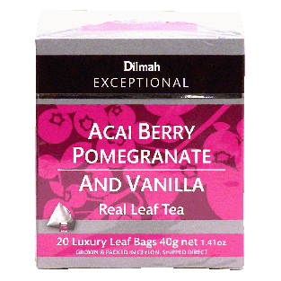 Dilmah Exceptional acai berry pomegranate and vanilla real leaf 1.41oz