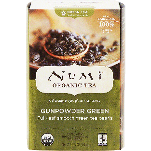 Numi organic tea gunpowder green, full-leaf smooth green tea pea1.27oz