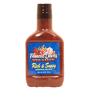 Famous Dave's  bbq sauce, rich & sassy original recipe 29oz