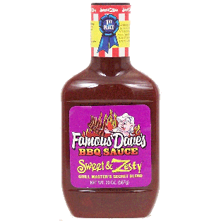 Famous Dave's  sweet & zesty bbq sauce 20oz