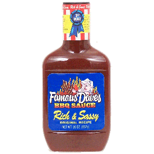 Famous Dave's  rich & sassy bbq sauce 20oz
