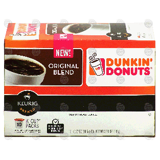 Keurig Dunkin' Donuts original blend, medium roast coffee, 10 k-3.7-oz