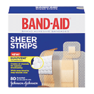 Johnson & Johnson Band-Aid comfort sheer, sheer assorted bandages  80ct