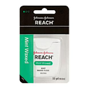 Johnson & Johnson's Reach mint waxed dental floss 55yd