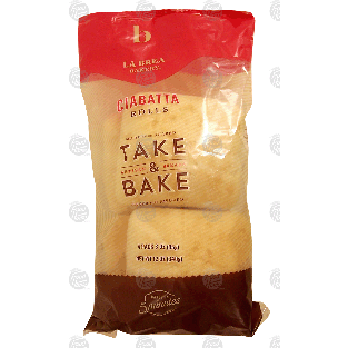 La Brea Bakery Take & Bake ciabatta rolls, 4 pack 12-oz