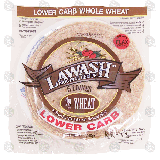 Lawash Original Recipe lower carb whole wheat loaves, now with fl12-oz