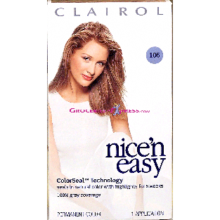 Clairol nice 'n easy permanent hair color application, natural medi 1ct