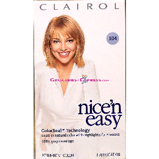 Clairol nice 'n easy permanent hair color application, natural medi1ct