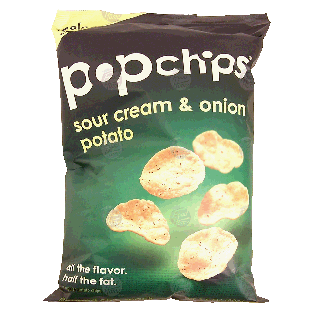 popchips  popped chip snack, sour cream & onion potato 3.5oz